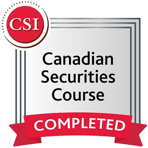 csi csc|Canadian Securities Course (CSC®).
